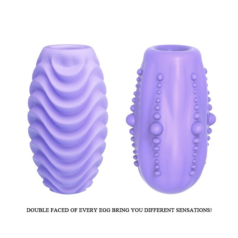 Masturbator jajko Romantic Double Sided Egg - dwustronna tekstura, 8,6 cm - 4