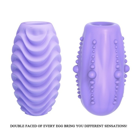 Masturbator jajko Romantic Double Sided Egg - dwustronna tekstura, 8,6 cm - 4