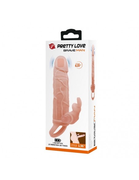 Wibrująca Nakładka Na Penisa - Brave Man 10 Funkcji - Przedłużki i nakładki na penisa - 8