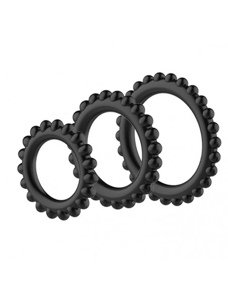 Zestaw pierścieni erekcyjnych Baile -Titan  Three Ring Set - Pierścienie erekcyjne niewibrujące - 1