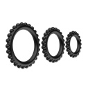 Zestaw pierścieni erekcyjnych TITAN three ring set z wypustkami - 3 średnice: 3,3 / 3,8 / 4,4 cm - 4
