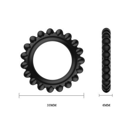Zestaw pierścieni erekcyjnych TITAN three ring set z wypustkami - 3 średnice: 3,3 / 3,8 / 4,4 cm - 5