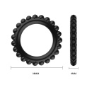 Zestaw pierścieni erekcyjnych TITAN three ring set z wypustkami - 3 średnice: 3,3 / 3,8 / 4,4 cm - 6