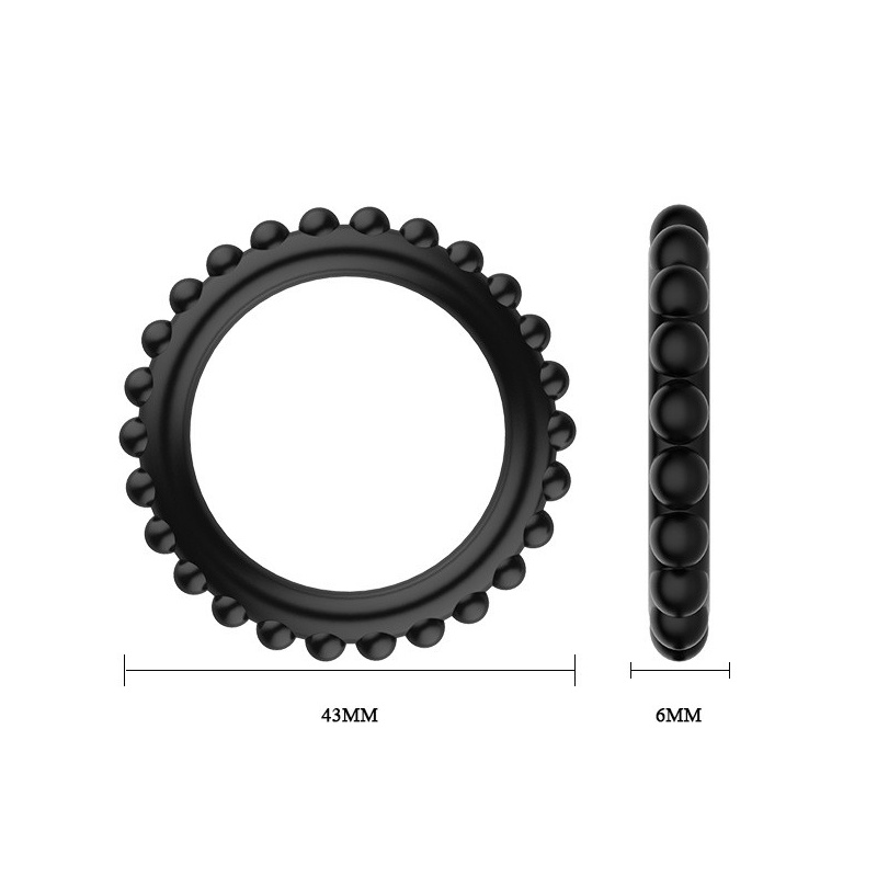 Zestaw pierścieni erekcyjnych TITAN three ring set z wypustkami - 3 średnice: 3,3 / 3,8 / 4,4 cm - 7