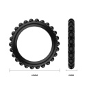 Zestaw pierścieni erekcyjnych TITAN three ring set z wypustkami - 3 średnice: 3,3 / 3,8 / 4,4 cm - 7