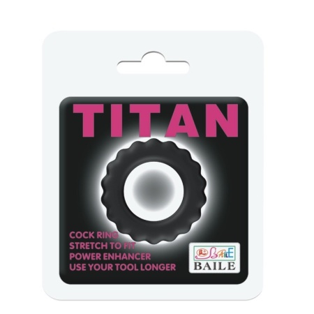 Silikonowy, elastyczny pierścień erekcyjny TiTAN RING 11,5 cm - 2