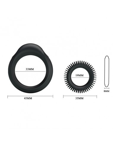 Zestaw pierścieni erekcyjnych Ring Manhood - Pierścienie erekcyjne niewibrujące - 6