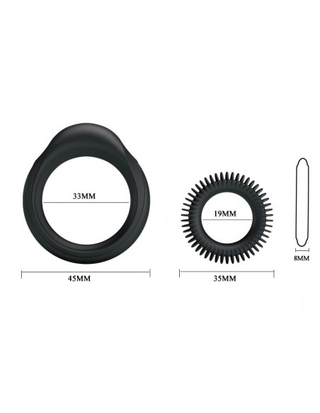 Zestaw pierścieni erekcyjnych Ring Manhood - Pierścienie erekcyjne niewibrujące - 6