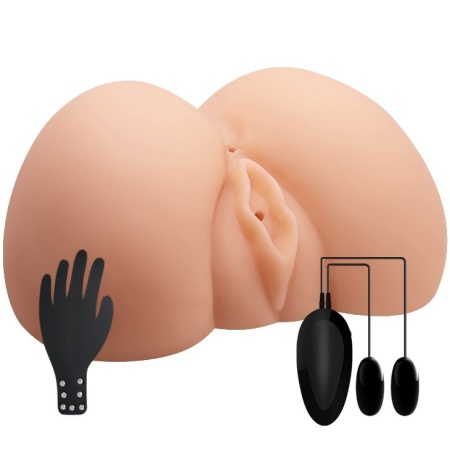 Realistyczny masturbator Judy Vibrating z wibracją i podwójnym kanałem, 23,5 × 16,5 × 9,5 cm - 1