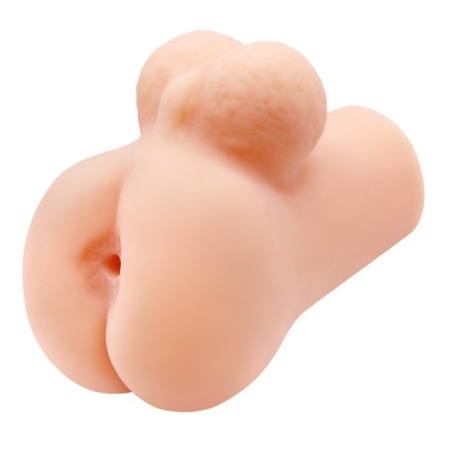 Masturbator analny Jack - żebrowany kanał TPR z wibracjami, 13 cm - 1