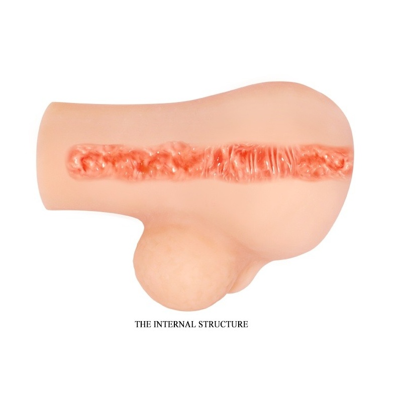 Masturbator analny Jack - żebrowany kanał TPR z wibracjami, 13 cm - 4