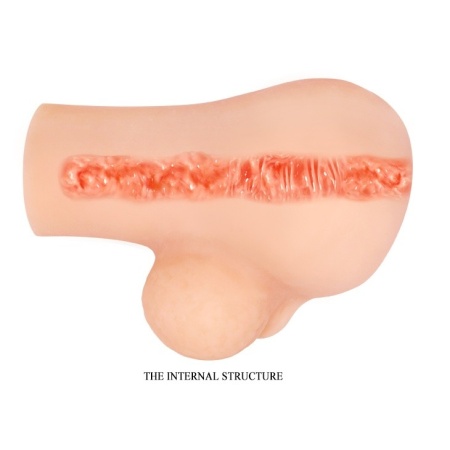 Masturbator analny Jack - żebrowany kanał TPR z wibracjami, 13 cm - 4