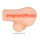 Masturbator analny Jack - żebrowany kanał TPR z wibracjami, 13 cm - 4