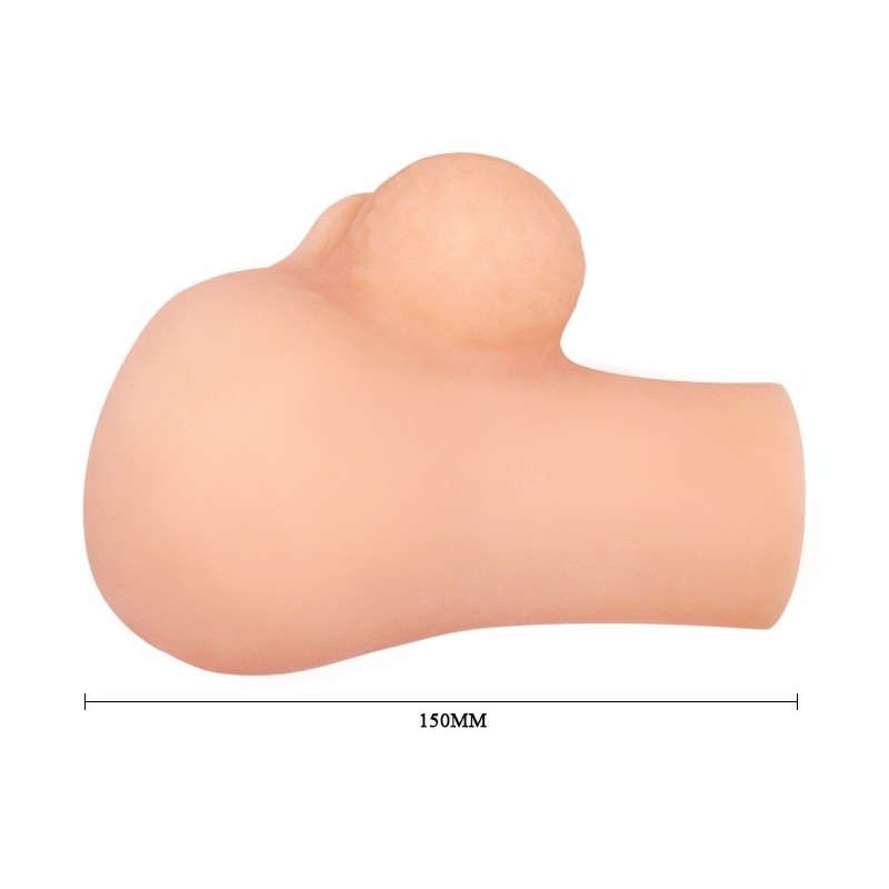 Masturbator analny Jack - żebrowany kanał TPR z wibracjami, 13 cm - 5