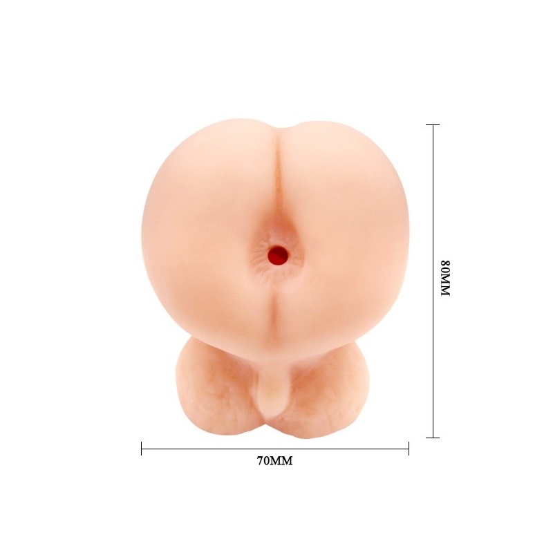 Masturbator analny Jack - żebrowany kanał TPR z wibracjami, 13 cm - 6