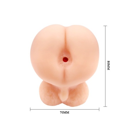 Masturbator analny Jack - żebrowany kanał TPR z wibracjami, 13 cm - 6