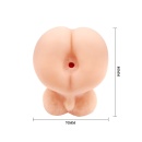 Masturbator analny Jack - żebrowany kanał TPR z wibracjami, 13 cm - 6
