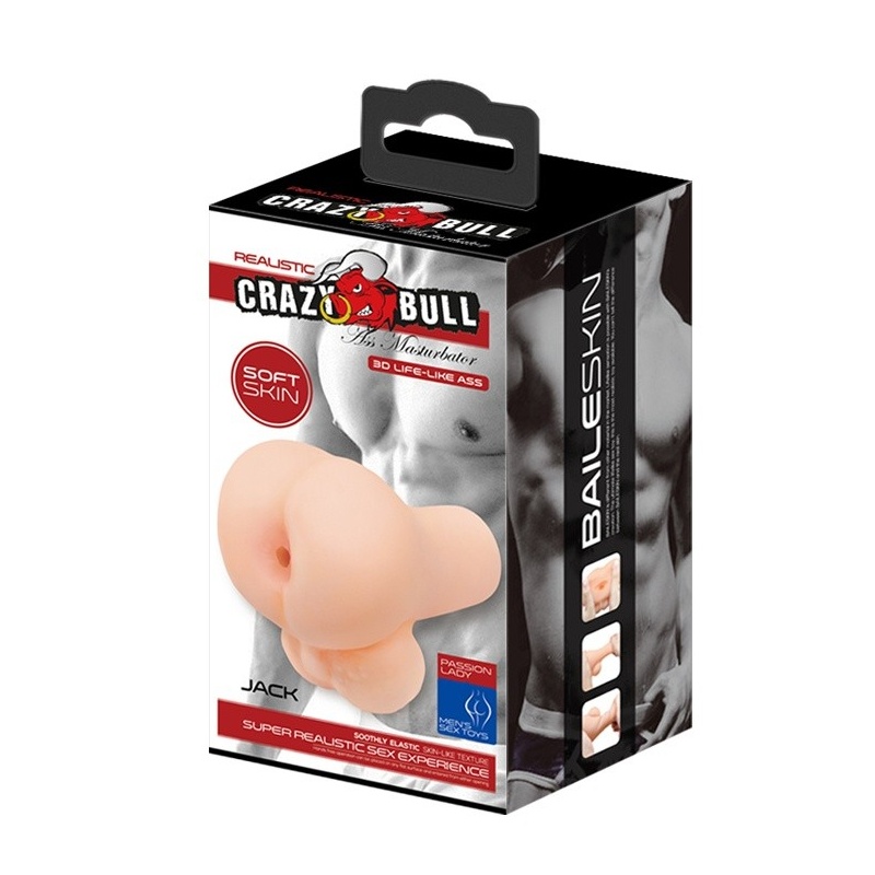 Masturbator analny Jack - żebrowany kanał TPR z wibracjami, 13 cm - 7