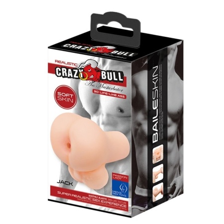 Masturbator analny Jack - żebrowany kanał TPR z wibracjami, 13 cm - 7