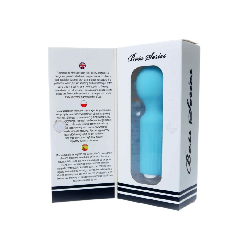 Stymulator Rechargeable Mini Masager USB 20 funkcji – niebieski - 4