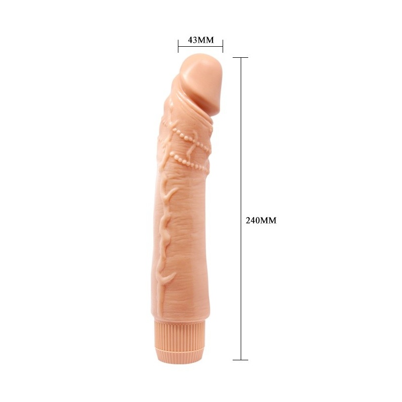 Wibrator Barbara Dybbuk 24 cm z realistyczną teksturą - 4