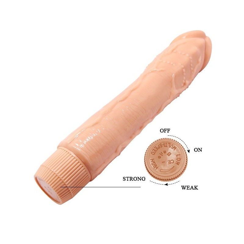 Wibrator Barbara Dybbuk 24 cm z realistyczną teksturą - 5