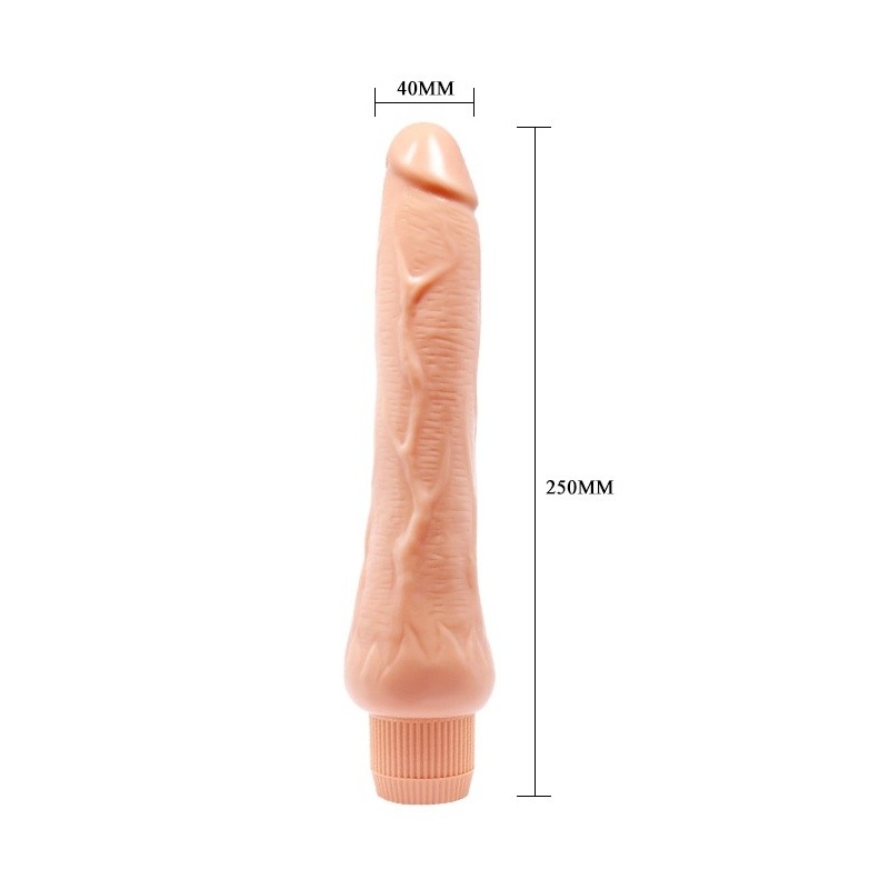Wibrator dildo Barbara Dryad: obrotowa regulacja wibracji, długość całkowita 24,9 cm - 4