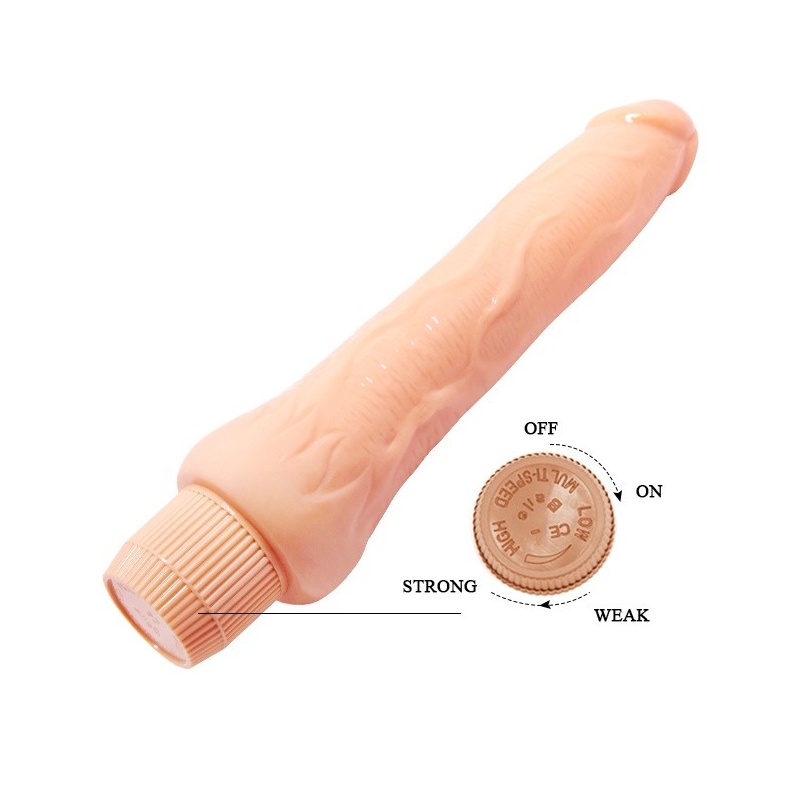 Wibrator dildo Barbara Dryad: obrotowa regulacja wibracji, długość całkowita 24,9 cm - 5