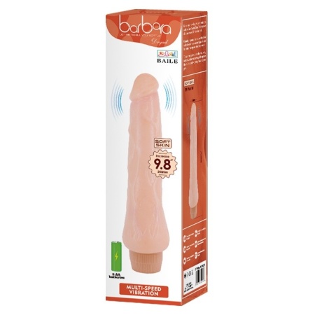 Wibrator dildo Barbara Dryad: obrotowa regulacja wibracji, długość całkowita 24,9 cm - 7