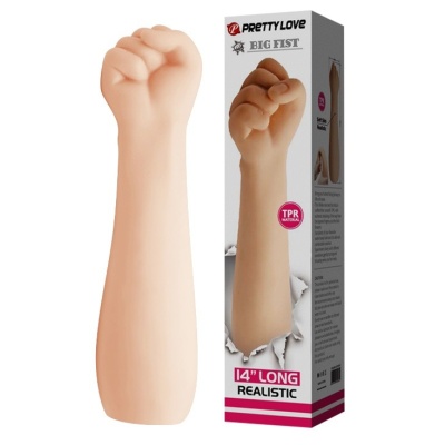Dildo z pięścią Big Fist 14'' - model manualny z TPR, 36 cm - 1 2