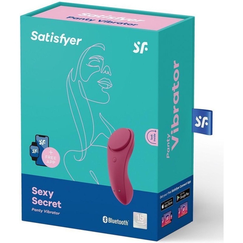 Wibrator do majtek Satisfyer Sexy Secret z magnetycznym mocowaniem i sterowaniem przez aplikację, długość 8,57 cm - 2