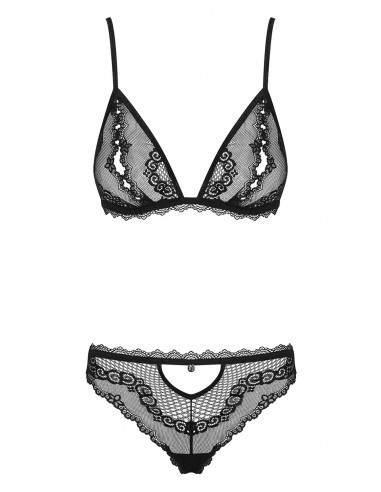 Komplet Bielizny Millagro 2-Częściowy Czarny  S/M - Komplety bielizny erotycznej - 5