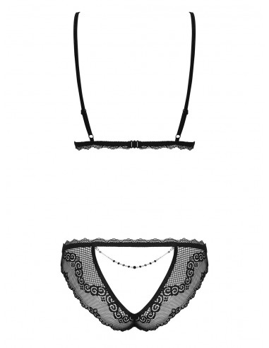 Komplet Bielizny Millagro 2-Częściowy Czarny  S/M - Komplety bielizny erotycznej - 6