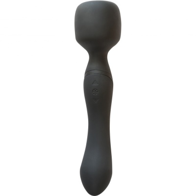 Różdżka erotyczna Heating Wand Black - dwustronna, podgrzewana do 42°C, 10 trybów wibracji, długość 22 cm, średnica 5,5 cm - 1