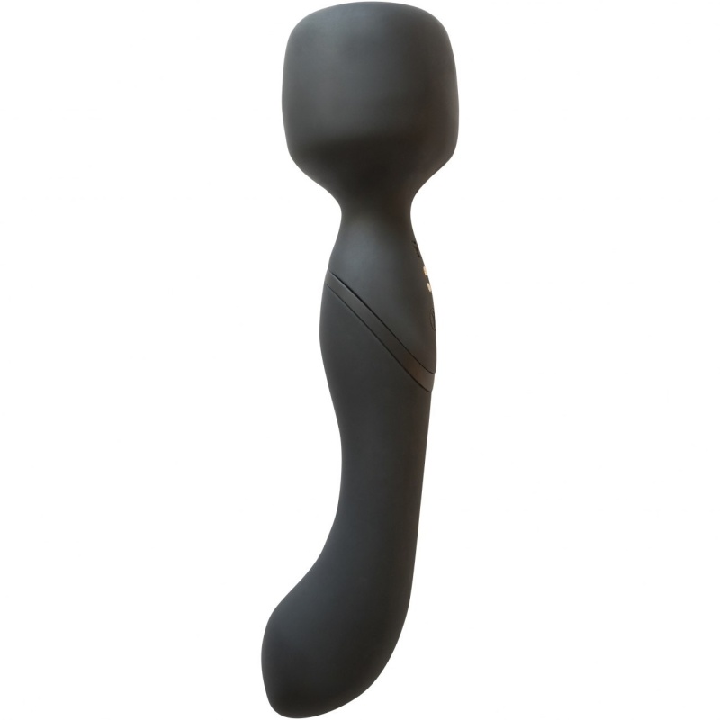 Różdżka erotyczna Heating Wand Black - dwustronna, podgrzewana do 42°C, 10 trybów wibracji, długość 22 cm, średnica 5,5 cm - 2
