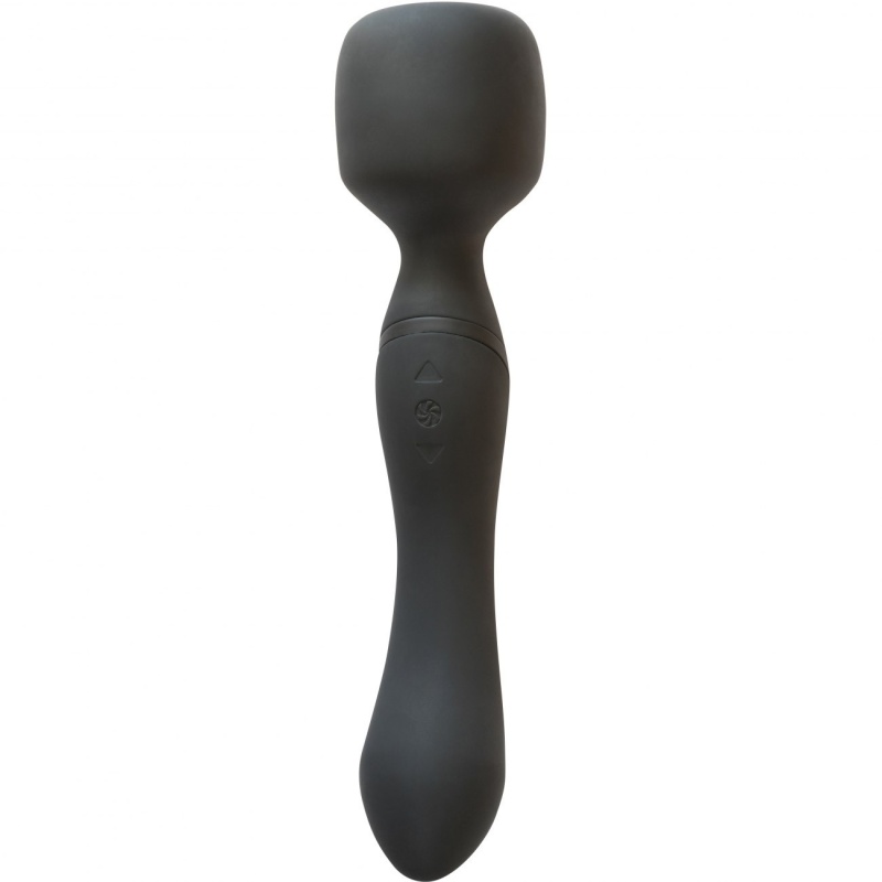 Różdżka erotyczna Heating Wand Black - dwustronna, podgrzewana do 42°C, 10 trybów wibracji, długość 22 cm, średnica 5,5 cm - 3