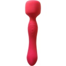 Heating Wand Red - dwustronna różdżka wibracyjna z podgrzewaniem do 42°C, 22 cm, 2 silniki Vonda, IPX7 - 1