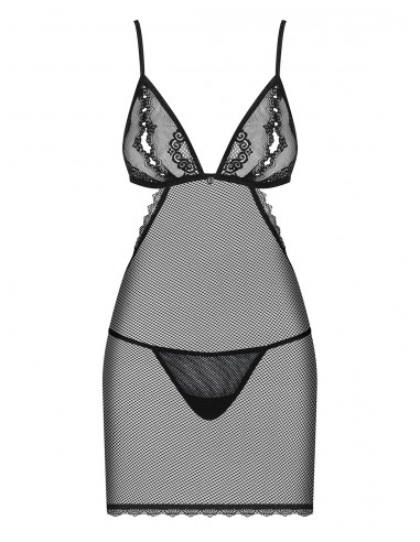 Bielizna Nocna Millagro Koszulka I Stringi Czarna  S/M - Koszule nocne - 5