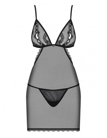 Bielizna Nocna Millagro Koszulka I Stringi Czarna  S/M - Koszule nocne - 5