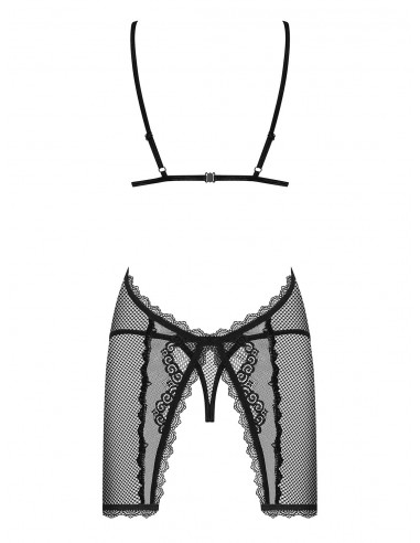 Bielizna Nocna Millagro Koszulka I Stringi Czarna  S/M - Koszule nocne - 6