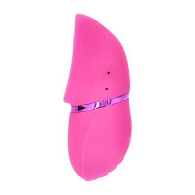 Stymulator łechtaczki Sweet Dreams 14,5 cm, różowy silikon - 1 2