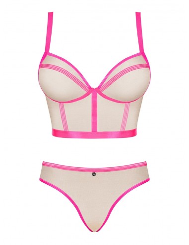 Komplet bielizny Nudelia Top I Figi Różowe  S/M - Komplety bielizny erotycznej - 5