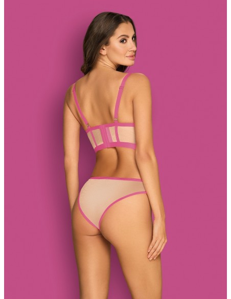 Komplet bielizny Nudelia Top I Figi Różowe L/Xl - Komplety bielizny erotycznej - 4