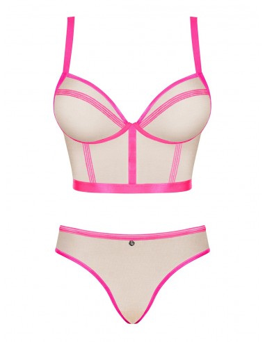 Komplet bielizny Nudelia Top I Figi Różowe L/Xl - Komplety bielizny erotycznej - 5