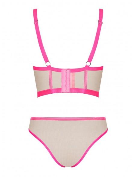 Komplet bielizny Nudelia Top I Figi Różowe L/Xl - Komplety bielizny erotycznej - 6