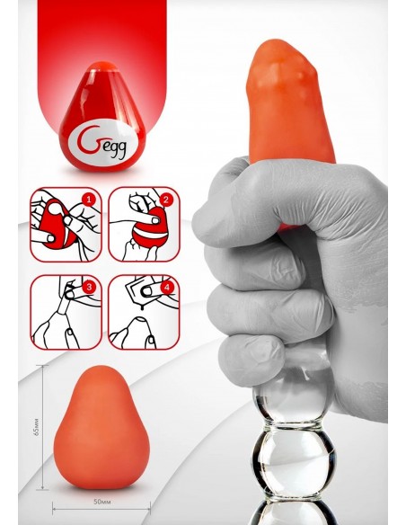 Gegg Masturbator Czerwony - Masturbatory i Sztuczne pochwy - 4