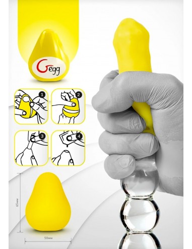 Gegg Masturbator Żółty - Masturbatory i Sztuczne pochwy - 4