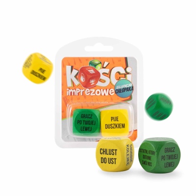 Kości imprezowe z zadaniami i kategoriami osób na wieczór panieński - 1