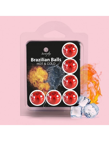 Brazylijskie kulki do masażu Hot / Cold 6 szt. - Olejki i żele do masażu - 3