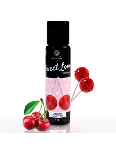 Jadalny żel intymny Sweet Love Cherry Lollipop 60 ml - Lubrykanty do seksu oralnego - 1